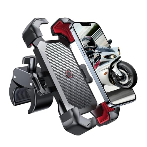 ZLJSHZS GPS-Moto-Handyhalterung, 4,7–7 Zoll, 360°-Ansicht, Motorrad-Fahrrad-Handyhalterung, universelle Fahrrad-Handyhalterung, Radfahren, Handy-Ständer, stoßfest, GPS-Clip, Handy-Halterung von ZLJSHZS