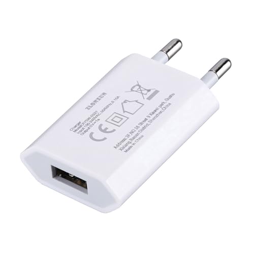 Ladegerät USB Netzteil,5V/1A,Ladestecker USB Ladeadapter - Stecker für Handy,Smartwatch,Bluetooth Kopfhörer,Armband,Kindertabletten,eBook Reader von ZLONXUN