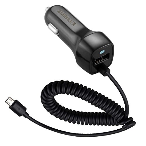 ZLONXUN Kfz Auto Ladegerät mit Micro USB Ladekabel für Samsung Galaxy A10/S7/J7/J5/A7(2018)/A8,Redmi 9A,Huawei P Smart/P10 Lite/P9 Lite/P8 Lite/Mate 8,Micro-USB-Interface-Telefon von ZLONXUN