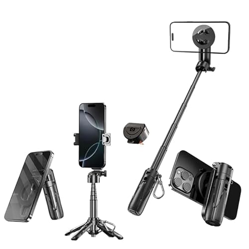 ZLOS Mini-Selbstausrüstestab mit magnetischer drahtloser Bluetooth-Verbindung, erweiterbarer 4-in-1-Selbstausrüstestab-Stativ ZLOS Mini-Selbstausrüstestab mit magnetischer drahtloser Bluetooth-Verbindung, erweiterbarer 4-in-1-Selbstausrüstestab-Stativ von ZLOS