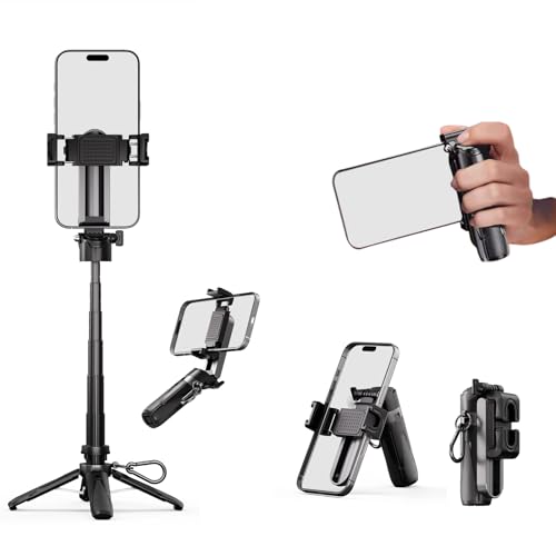 ZLOS Universeller Mini-Selfie-Stick im Taschenformat: Tragbares Reiseutensil mit verwacklungssicherem, ausziehbarem Bluetooth-Stabilisator für Smartphones ZLOS Universeller Mini-Selfie-Stick im Taschenformat: Tragbares Reiseutensil mit verwacklungssicherem, ausziehbarem Bluetooth-Stabilisator für Smartphones von ZLOS