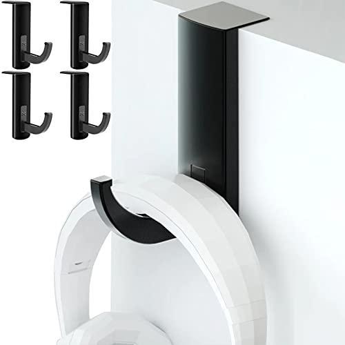 ZLXFT Kopfhörer Ständer,4 Pcs Kopfhörerhalter,Headset Halterung Halter,Headphone Stand,Lagerhaken für Kopfhörer,Ober und Unterhalb des Tisch Gaming Headset Stand Halter Haken von ZLXFT
