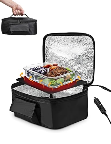 Auto-Mikrowelle, Tragbarer Ofen, 12 V, Auto-Speisewärmer, 90 W, Tragbare Mini-Mikrowelle Für Das Auto, Schnell Aufheizende 12-V-Mikrowelle Für Reisen, Camping, Essen Kochen von ZLXHDL