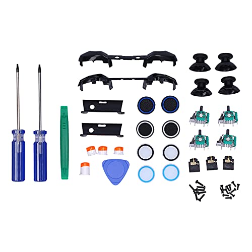 Ersatz-Gamecontroller-Kit, QM21071021 Joystick-Ersatzset, 3D-Analog-Joystick, Daumen-Stick-Kappe, Daumengriff-Silikonkappe, Controller-Reparatur-Set Kompatibel Für Xbox One Controller Ersatz-Gamecontroller-Kit, QM21071021 Joystick-Ersatzset, 3D-Analog-Joystick, Daumen-Stick-Kappe, Daumengriff-Silikonkappe, Controller-Reparatur-Set Kompatibel Für Xbox One Controller von ZLXHDL