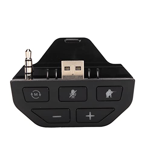 Headset-Adapter, 3,5-mm-Game-Controller-Headset-Adapter, Plug-and-Play, 4 EQ-Sound-Modi, Stummschaltung Mit Einer Taste, Genaue Geräuscherkennung, Gaming-Sound-Enhancer, Kompatibel Mit Xbox One von ZLXHDL