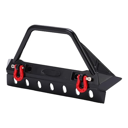 RC Car Bumper, Stinger Frontstoßstange mit LED-Licht für Axial Scx10 II III Generation 1/10 Ferngesteuertes Auto (Trapez) von ZLXHDL