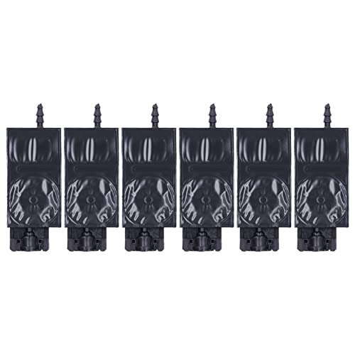 ZLXHDL Tintendämpfer, 6 Stück, Rechteckiger Tintendämpfer Für Lösungsmittel-Tintenstrahldrucker, Ersatz Für XP600-Drucker Für 0,16 X 0,12 Zoll Tintenrohr(Schwarz) von ZLXHDL