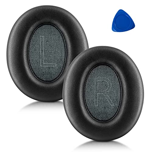Ersatz-Ohrpolster für Anker Soundcore Life Q20 / Q20 BT Kopfhörer mit Protein Skin und Memory Foam (Schwarz) von ZLiT