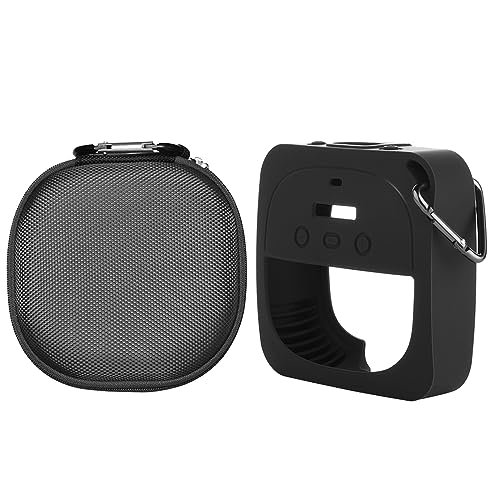 Hartschalen-Schutzhülle für Bose-Lautsprecher, Silikonhülle, Tragetasche für Bose SoundLink Micro tragbaren Bluetooth-Lautsprecher (schwarz) von ZLiT