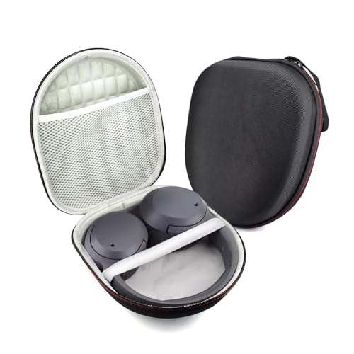 Hartschalen-Tasche für Kopfhörer, EVA, harte Tragetasche für Sony WH-CH710N, für Edifier Free Pro für Bose 700, kabellose Geräuschunterdrückung, Kopfhörer-Tasche (schwarz) von ZLiT