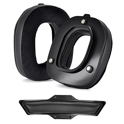 Ohrpolster + Kopfhörer für Logitech Astro A50 Gen 3 Generation Kopfhörer Kissen Ohrmuschel mit Magnet (Leder + Flanellmaterial) von ZLiT