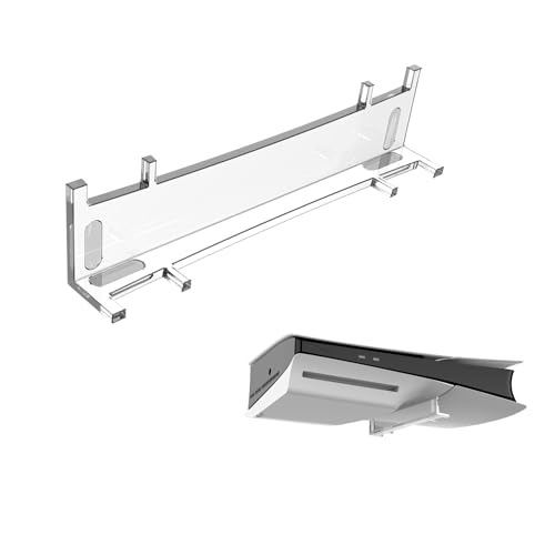 ZLiT PS5 Slim Horizontal Stand - Transparente Halterung Halter für PS5 Slim Disc & Digital Edition von ZLiT