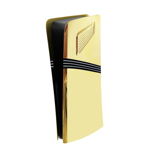 ZLiT Ersatz-Frontplattenabdeckung für PS5 Pro Digital Edition Spielkonsole Faceplate Shell Skin Zubehör (Gold) von ZLiT