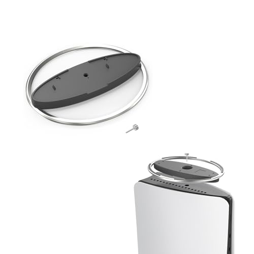 ZLiT Vertikaler Ständer für Sony PS5/PS5 Slim/PS5 Pro Konsole Station Mount Base Holder Zubehör (Silber) von ZLiT