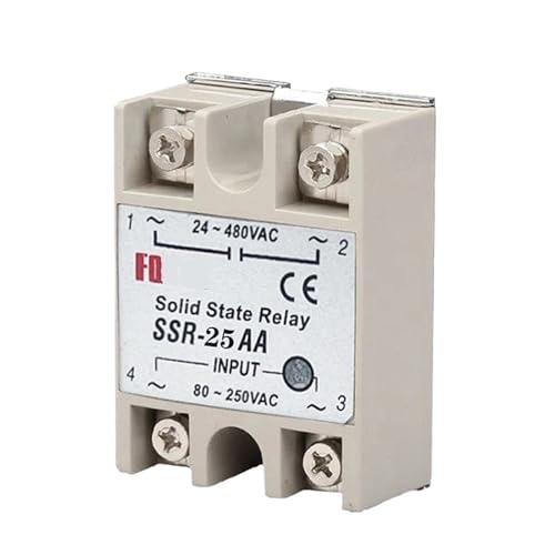 1PC Einphasen-Halbleiterrelais AC SSR SSR-25AA SSR-40AA SSR-60AA SSR-100AA DC-gesteuerter AC-Spannungsregler unbedeckt(SSR60AA) von ZMGYF