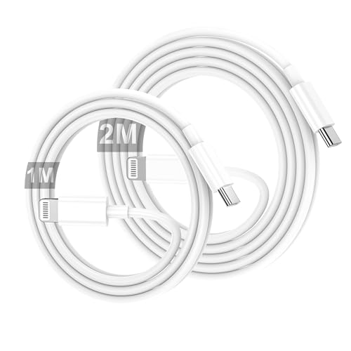 ZMHPJQ 1 m + 2 m iPhone Ladekabel USB C [MFI-zertifiziert] 2er-Pack Schnellladekabel Typ C zum Lightning Fast Charger Kabel für Apple iPhone14 13 12 Pro Max Mini/11/XS/X/8 Plus/2020 SE/iPad von ZMHPJQ