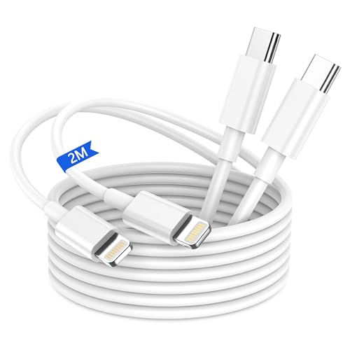 ZMHPJQ 2M iPhone Ladekabel USB C [MFI zertifiziert] 2er-Pack Schnellladekabel Typ C auf Lightning Fast Charger Kabel für Apple iPhone14 13 12 Pro Max Mini/11/XS/X/2020 SE/iPad weiß von ZMHPJQ