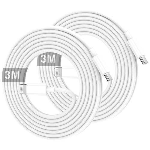 ZMHPJQ 3 m iPhone Ladekabel USB C [MFI zertifiziert] 2er-Pack Schnellladekabel Typ C auf Lightning Fast Charger Kabel für Apple iPhone14 13 12 Pro Max Mini/11/XS/X/8 Plus/2020 SE/iPad von ZMHPJQ