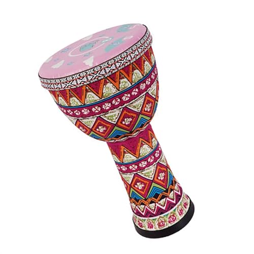 8-Zoll-Rhythmustrommelkopf Aus Leichtem PVC-Körper, Afrikanisches Trommel-Einsteiger-Handtrommelinstrument Mit Riemen Djembe Für Anfänger (Color : D) von ZMTV