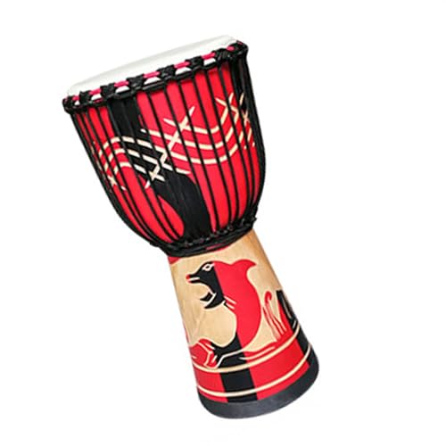 Standardmäßige 12-Zoll-indonesische Bemalte Afrikanische Trommel Für Anfänger Aus Ziegenleder Djembe Für Anfänger (Color : E) von ZMTV