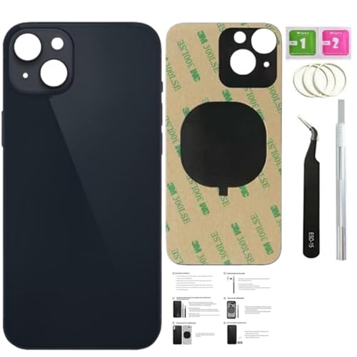 ZMVDJZ 14 Plus Rückglas-Ersatz für iPhone 14 Plus, Rückabdeckung aus Glas (Mitternacht, 17 cm), mit vorinstalliertem Klebeband, Montageanleitung (evtl. nicht in deutscher Sprache), Reparaturwerkzeuge, von ZMVDJZ