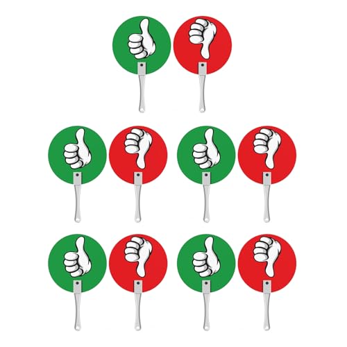 10 x Paddel mit "Yes Or Not"-Paddel mit Daumen nach oben und 10 x Paddel mit "Yes Or Not"-Paddel mit Daumen nach oben und von ZMYING