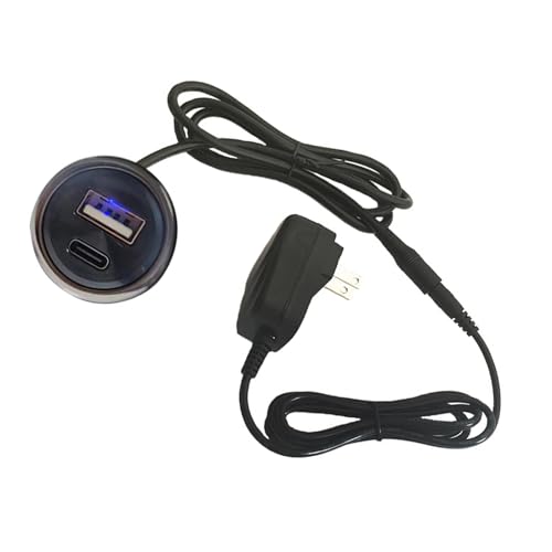 ZMYING Möbel USB Steckdose mit LED Desktop Embedded Type-C & USB Buchse zum Telefonladen Doppel USB Ladeschnittstellen von ZMYING