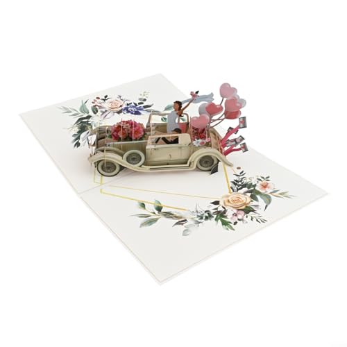 Innovatives 3D-Hochzeitsauto-Karten-Design, eine künstlerische Art, Ihre besten Wünsche an Brautpaare zu senden Innovatives 3D-Hochzeitsauto-Karten-Design, eine künstlerische Art, Ihre besten Wünsche an Brautpaare zu senden von ZMdooreasy
