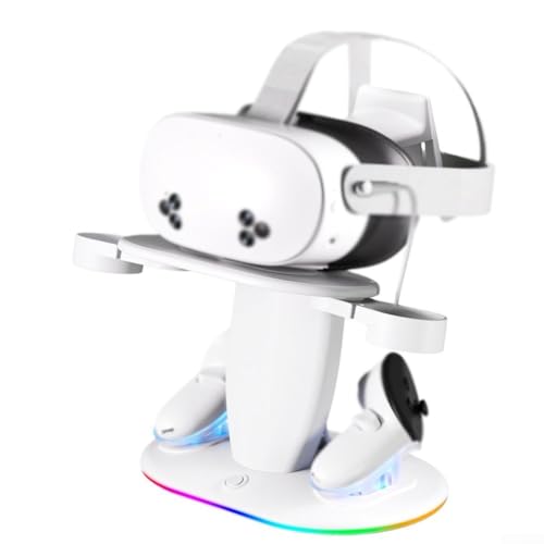 Stylisches 20-W-RGB-Ladegerät für Meta für VR-Headsets, funktionaler Display-Ständer (weiß) von ZMdooreasy