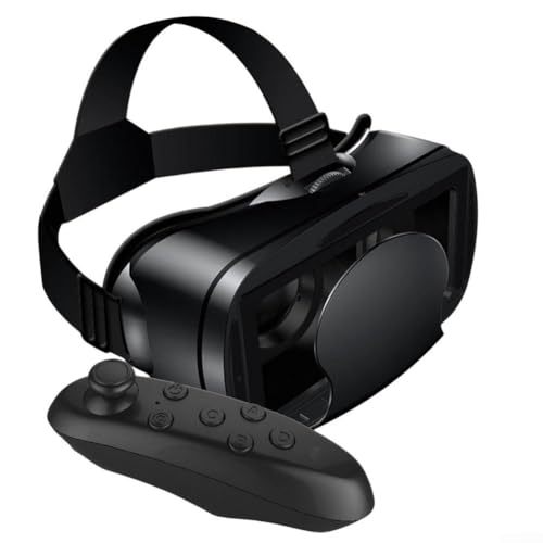 VR-Headset mit Game-Controller-Augenschutz-Technologie für verschiedene Smartphones (schwarz) von ZMdooreasy