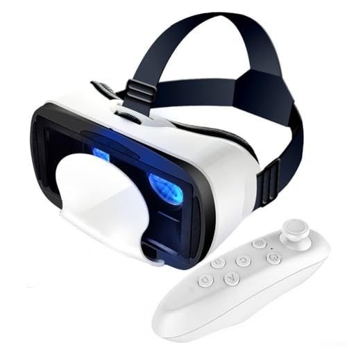 VR-Headset mit Game-Controller-Augenschutz-Technologie für verschiedene Smartphones (weiß) von ZMdooreasy