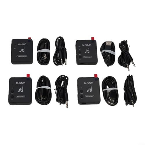 ZMdooreasy Kabellose In-Ear-Kopfhörer mit wiederaufladbarem Sender, Empfänger, 2,4 G, 30 m Reichweite, 5 Stunden Betriebszeit, Audiosystem mit niedriger Latenz (1 Tran-3-Empfänger) von ZMdooreasy