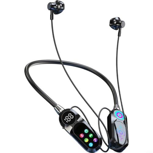ZMdooreasy Kabellose Soundkarte, Live-Übertragung, Kopfhörer, mit Display für 100 Stunden Spielzeit, Geräuschunterdrückung, 10 m Reichweite (schwarz) von ZMdooreasy
