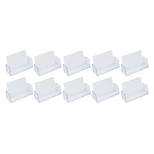 Visitenkartenhalter 10 stücke Klar Schreibtisch Regal Box Lagerung Display-ständer Kunststoff Transparent Visitenkarte Halter Platz Kartenhalter Für Büro von ZNTIHZ