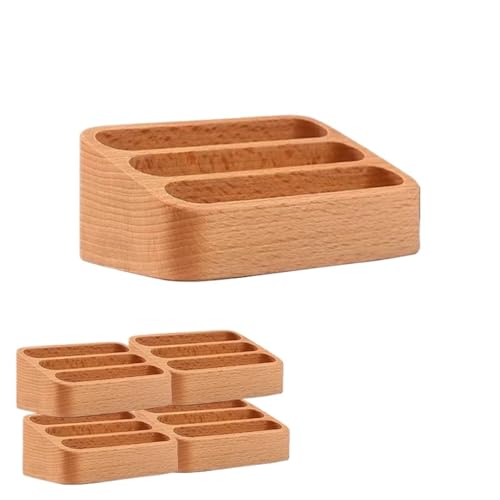 Visitenkartenhalter 2/5 Pcs Holz Desktop Visitenkarte Display-ständer Visitenkarte Halter Holz Karte Organizer for Büro Tisch Veranstalter Für Büro(Wood Color-5pcs) von ZNTIHZ