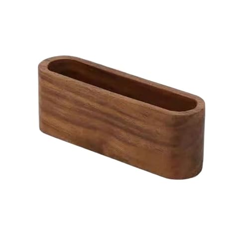 Visitenkartenhalter 2 Pcs Holz Visitenkarte Halter Hinweis Halter Display Rack Karte Halter Büro Desktop Zubehör Für Büro(Dark Brown) von ZNTIHZ