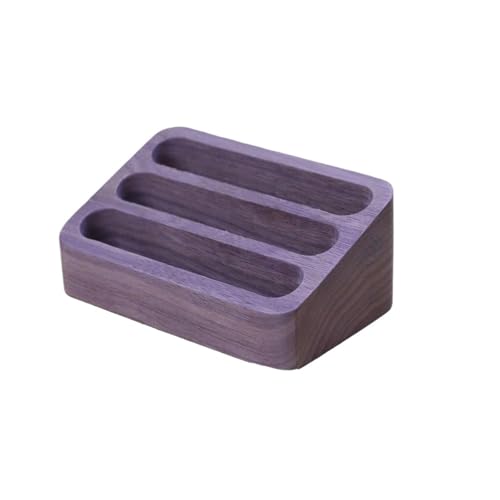 Visitenkartenhalter 2 Pcs Holz Visitenkarte Halter Vertikale Visitenkarte Display Halter Stehen Walnuss Visitenkarten Organizer Für Büro(Purple) von ZNTIHZ