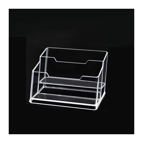 Visitenkartenhalter 3 Pcs 3 Tier Kunststoff Karte Halter Klar Business Stand Schreibtisch Display for Büro Für Büro(Clear-2 grids) von ZNTIHZ