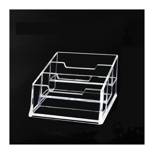 Visitenkartenhalter 3 Pcs 3 Tier Kunststoff Karte Halter Klar Business Stand Schreibtisch Display for Büro Für Büro(Clear-3 grids) von ZNTIHZ
