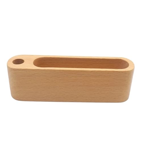 Visitenkartenhalter 3 Pcs Holz Karte Halter Mit Stift Slot Business Organizer Büro Schreibtisch Name Karte Display Stand Memo Karten Stehen Für Büro(Light Brown B) von ZNTIHZ