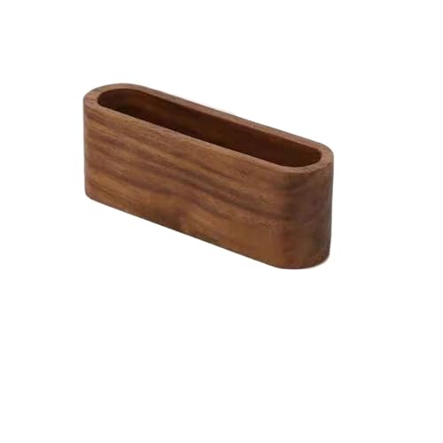 Visitenkartenhalter 3 Pcs Holz Visitenkarte Box Desktop Große Kapazität Display Und Lagerung Visitenkarte Halter Solide Holz Für Büro(Dark Brown) von ZNTIHZ