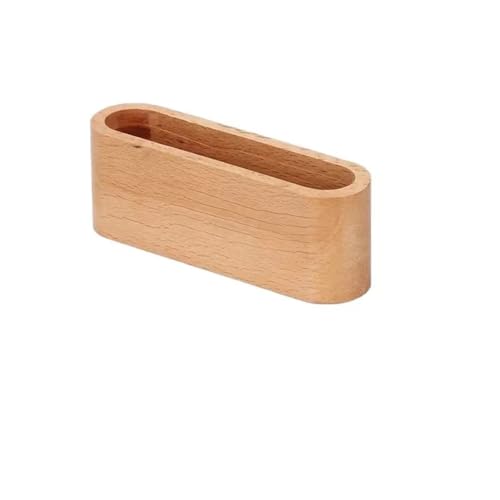 Visitenkartenhalter 3 Pcs Holz Visitenkarte Box Desktop Große Kapazität Display Und Lagerung Visitenkarte Halter Solide Holz Für Büro(Light Brown) von ZNTIHZ