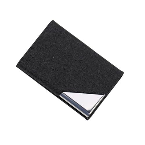 Visitenkartenhalter 3 Stück Visitenkartenhalter mit magnetischem PU-Leder Edelstahl Visitenkartenetui ID Namenskartenetui fürs Büro Für Büro(Black) von ZNTIHZ