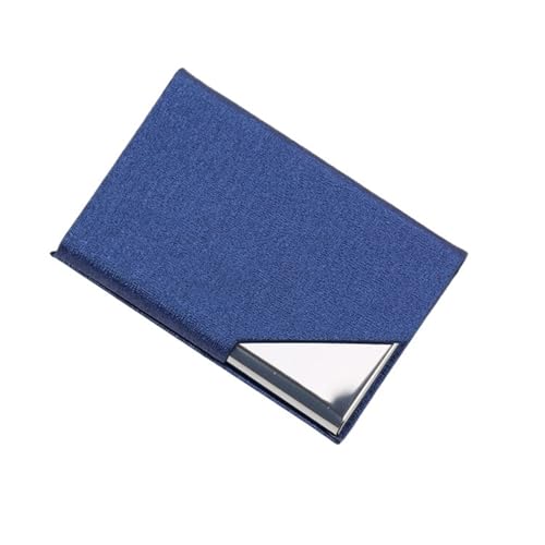 Visitenkartenhalter 3 Stück Visitenkartenhalter mit magnetischem PU-Leder Edelstahl Visitenkartenetui ID Namenskartenetui fürs Büro Für Büro(Blue) von ZNTIHZ