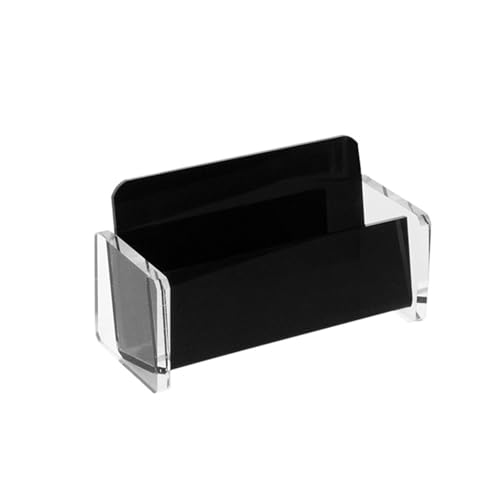 Visitenkartenhalter 3-teiliger Visitenkartenhalter, kreativer Desktop-Visitenkarten-Aufbewahrungskartenständer, passend for 50–70 Visitenkarten Für Büro(Black) von ZNTIHZ