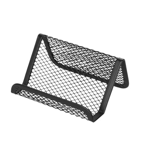 Visitenkartenhalter 3-teiliger Visitenkartenhalter aus schwarzem Metallgeflecht for den Schreibtisch im Büro, Visitenkartenhalter, Ständer, Lager-Organizer Für Büro(Black) von ZNTIHZ
