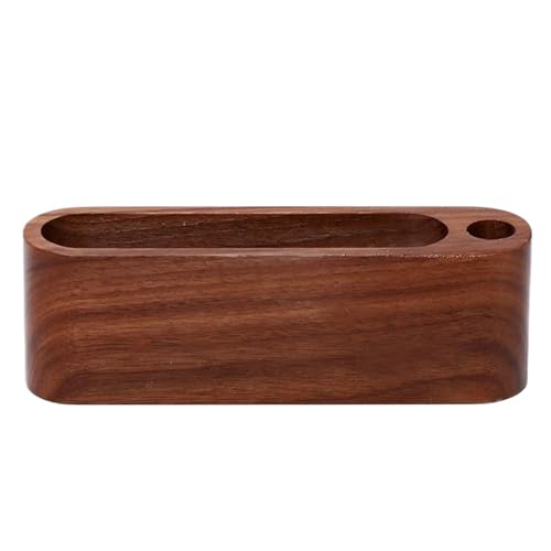Visitenkartenhalter 4 Pcs Holz Visitenkarte Halter Mit Stift Slot Desktop Visitenkarte Display-ständer Memo Halter Lagerung Box Für Büro(Dark brown) von ZNTIHZ
