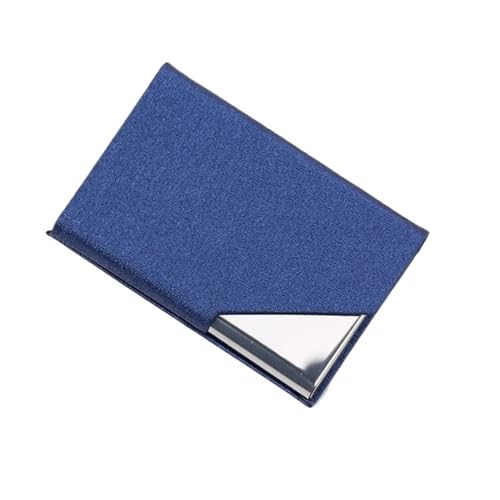 Visitenkartenhalter 4 Stück Visitenkartenhalter mit magnetischem PU-Leder Edelstahl Visitenkartenetui ID Namenskartenetui Für Büro(Blue) von ZNTIHZ