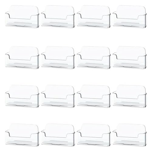 Visitenkartenhalter 4 stücke/8 stücke/16 stücke Klar Kunststoff Visitenkarte Halter Visitenkarte Display for Schreibtisch Visitenkarte Stehen Für Büro(Clear-16pcs) von ZNTIHZ