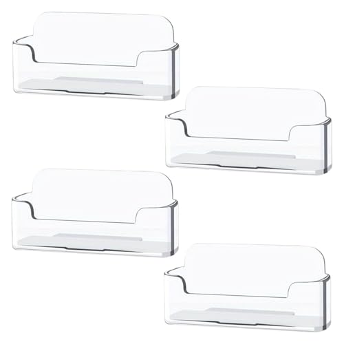 Visitenkartenhalter 4 stücke/8 stücke/16 stücke Klar Kunststoff Visitenkarte Halter Visitenkarte Display for Schreibtisch Visitenkarte Stehen Für Büro(Clear-4pcs) von ZNTIHZ